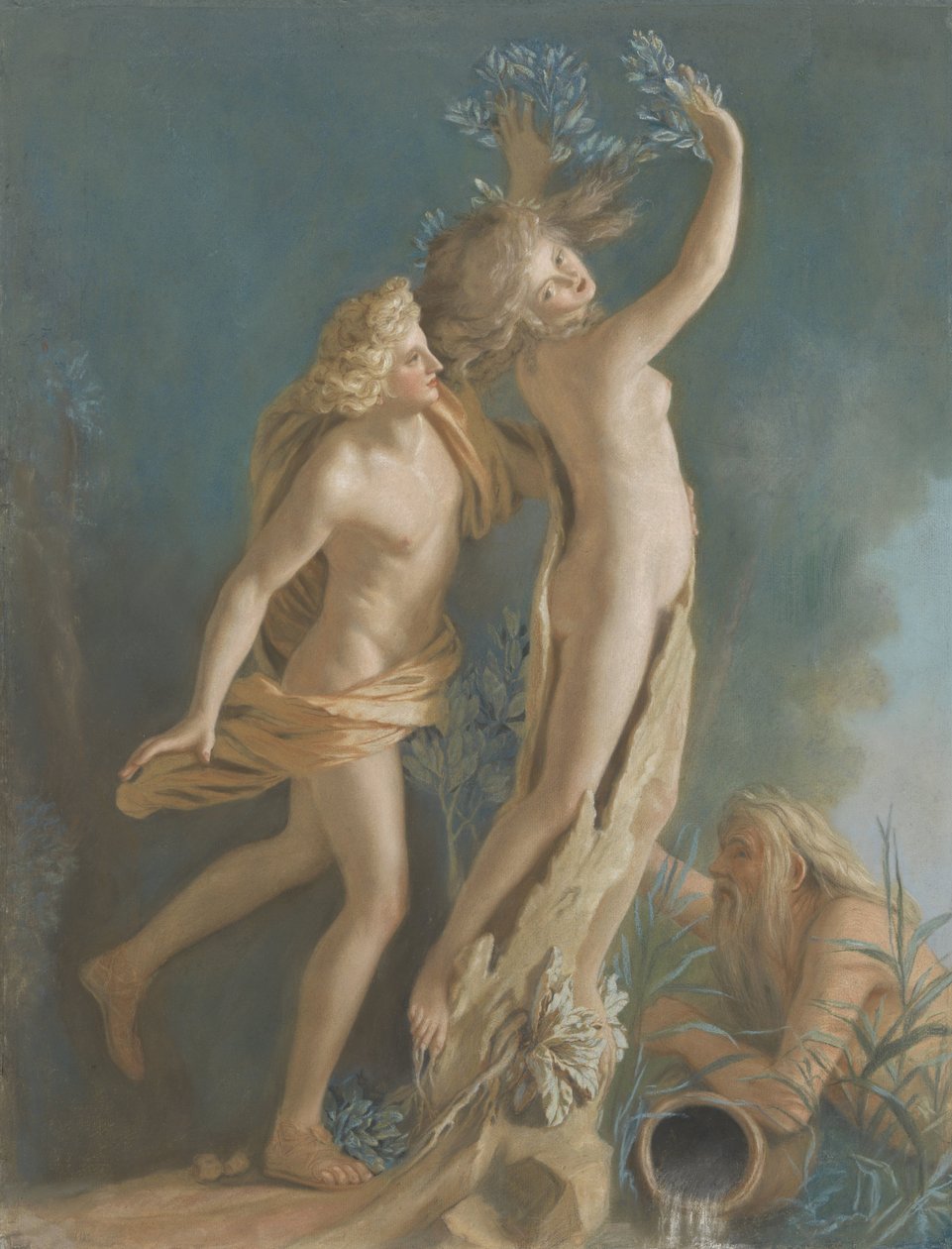 Apollo e Daphne, após o Grupo de Mármore de Lorenzo Bernini na Galleria Borghese, Roma Apollo e Daphne, após o Grupo de Mármore de Lorenzo Bernini na Galleria Borghese, Roma de Jean Étienne Liotard