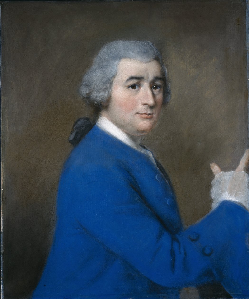 David Garrick, em sobrecapa alta (pastel sobre papel) de Jean Étienne Liotard