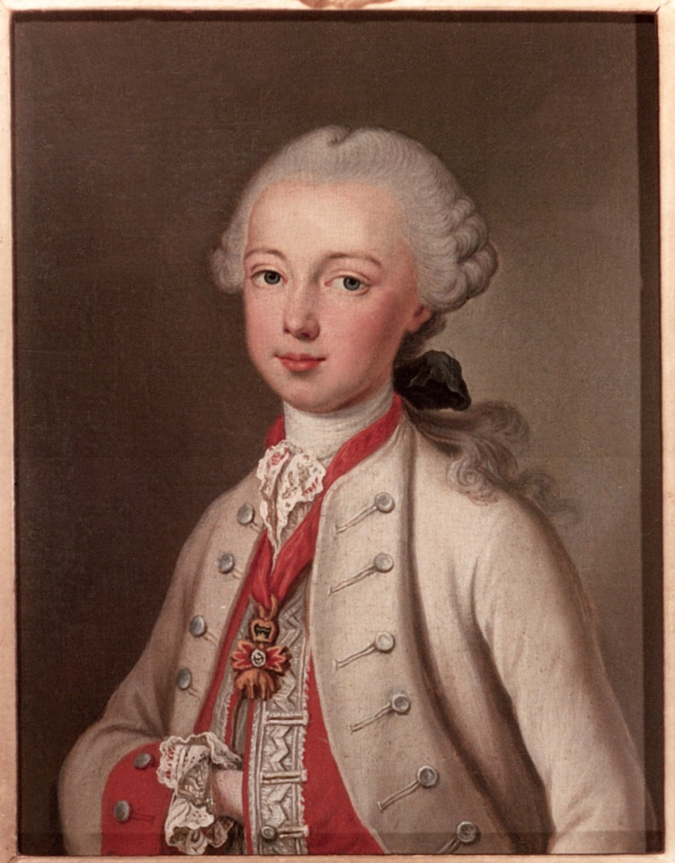 Leopoldo II (1747-1792) Sacro Imperador Romano e Grão-duque da Toscana, 1762 de Jean Étienne Liotard