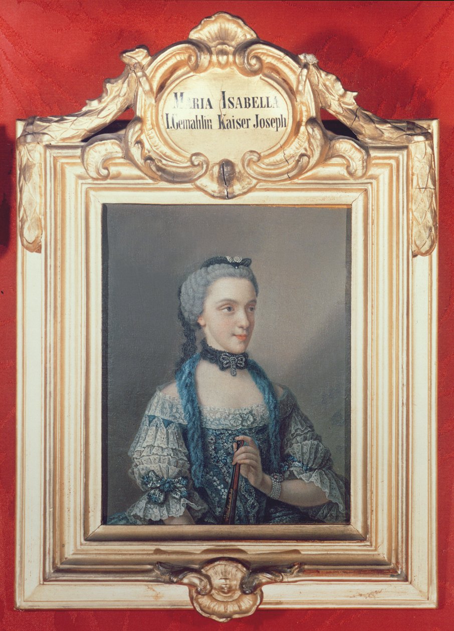 Maria Isabella de Parma, primeira esposa de José II Sacro Imperador Romano (1741-1790) 1762 de Jean Étienne Liotard