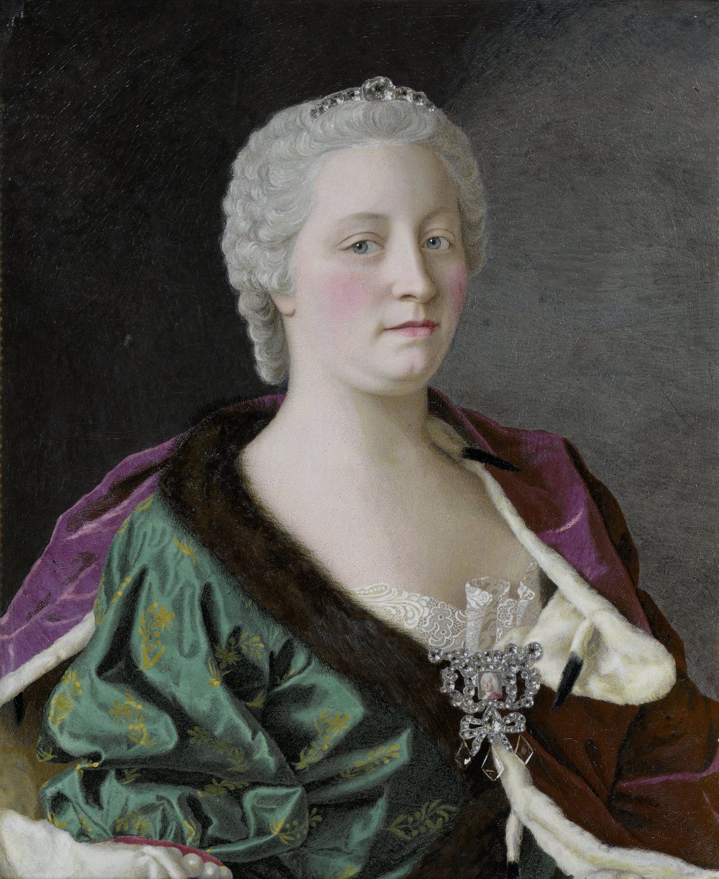 Maria Teresa, Arquiduquesa da Áustria, Rainha da Hungria e da Boémia, e Santa Imperatriz Romana
Maria Teresa da Áustria (1717-80), Arquiduquesa da Áustria, Rainha da Hungria e Boémia, e Santa Imperatriz Romana de Jean Étienne Liotard