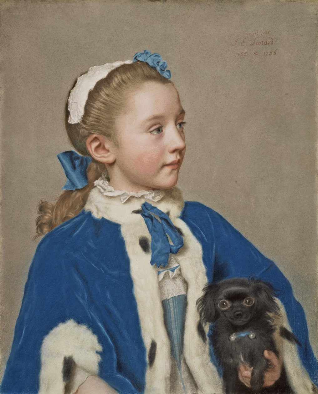 Retrato de Maria Frederike van Reede-Athlone aos sete anos de idade de Jean Étienne Liotard