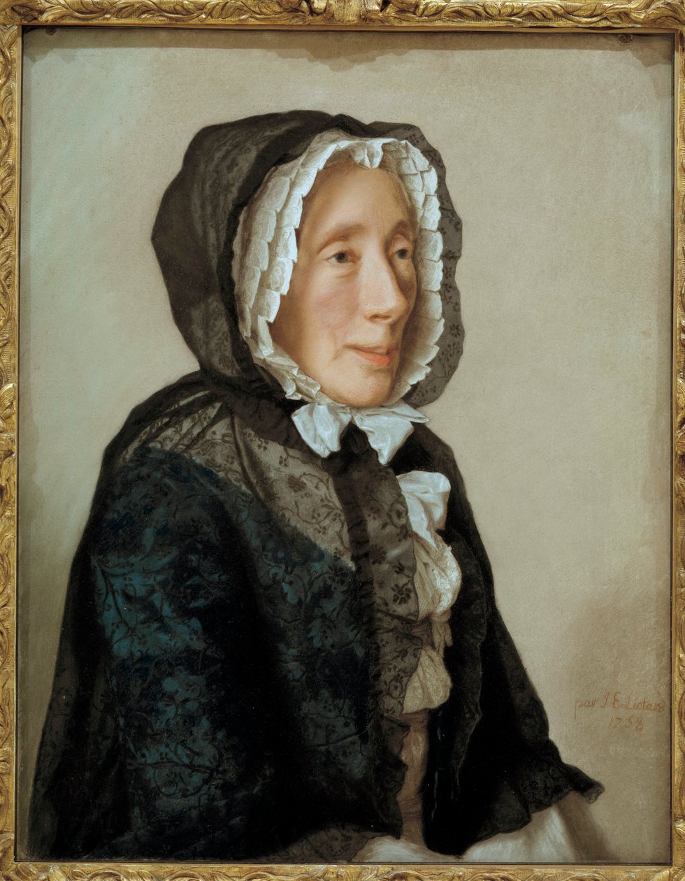 O retrato da Sra. Tronchin. Pintura de Jean Etienne Liotard (1702-1789) Ec. Siga. de Jean Étienne Liotard