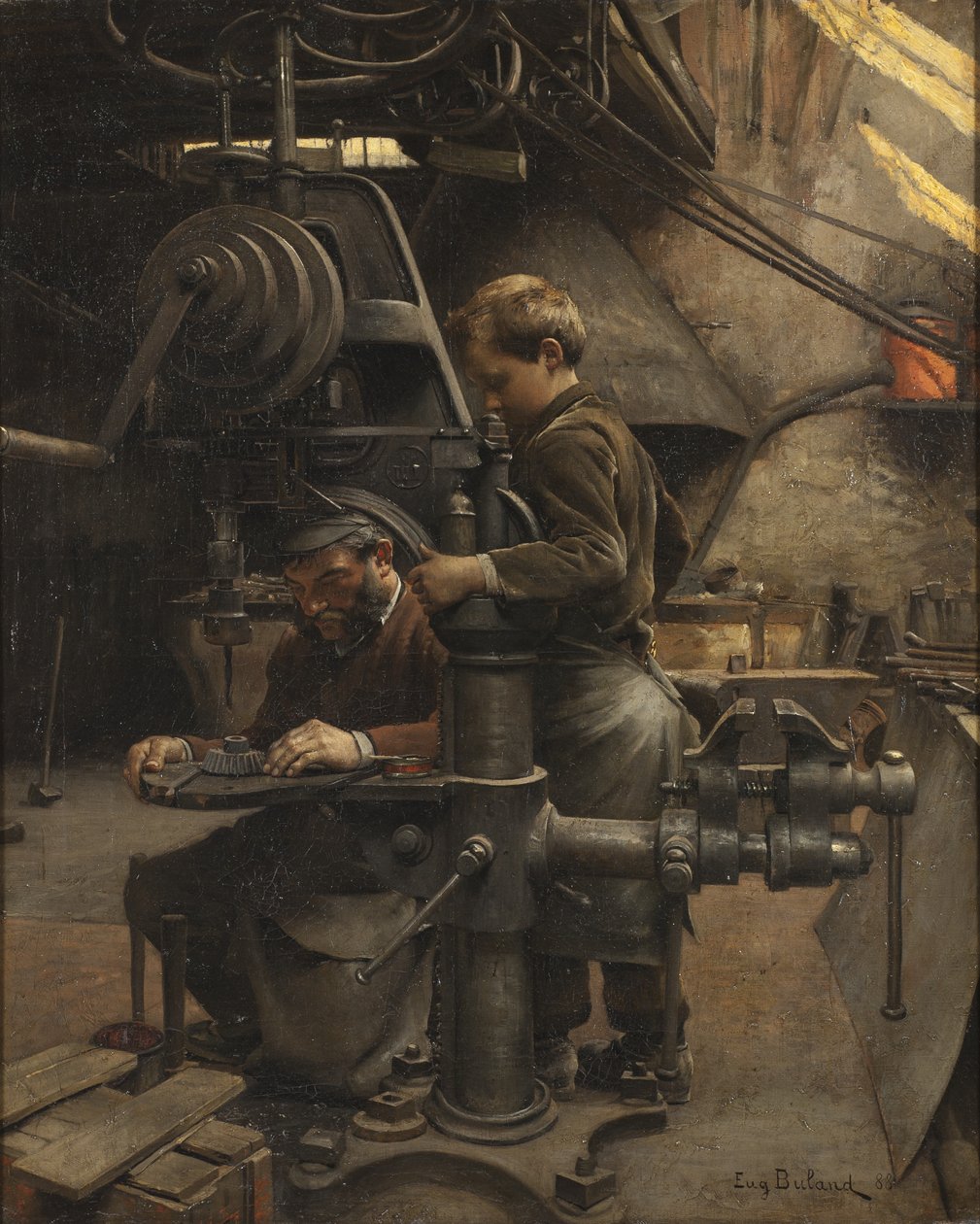 Un Patron ou A lição do aprendiz, 1888 de Jean Eugene Buland