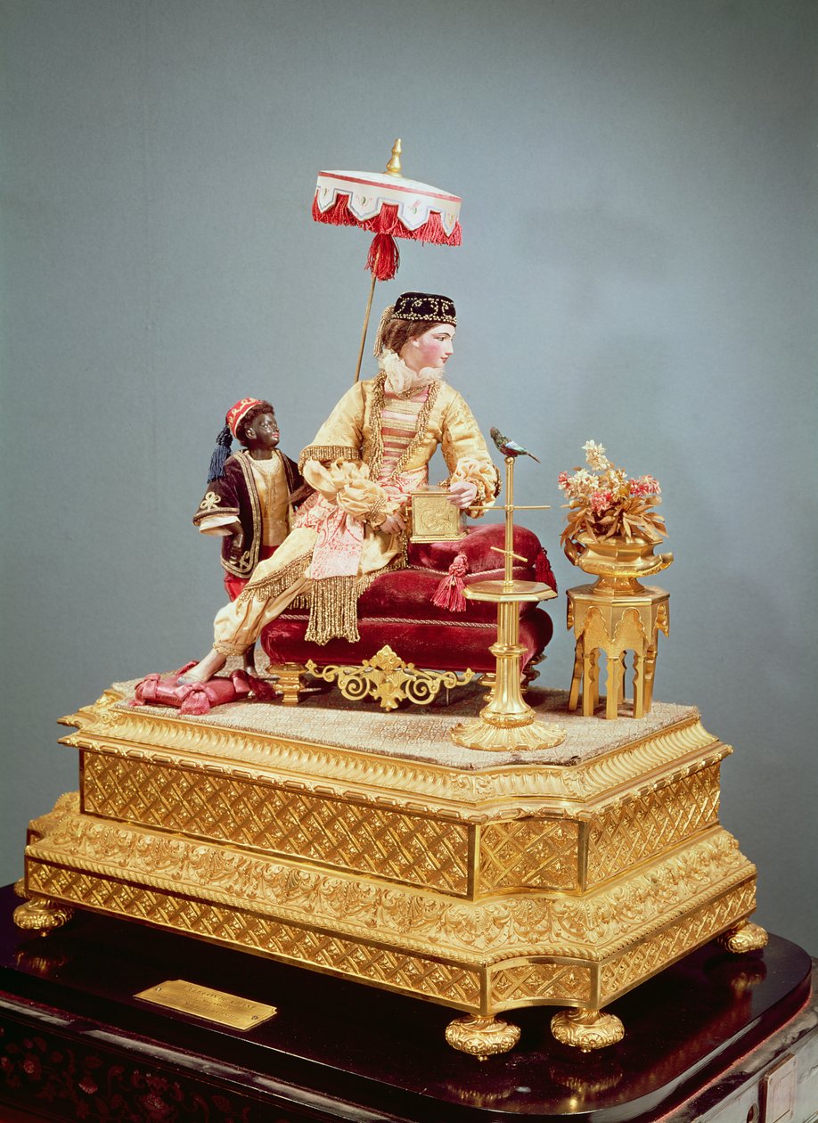 Autômato da lição de canto, 1844 (mídia mista) de Jean Eugene Robert