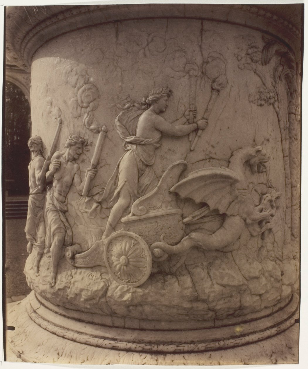 Versalhes, Rapto de Prosérpina por Plutão de Girardon, (pormenor) de Jean Eugène Auguste Atget