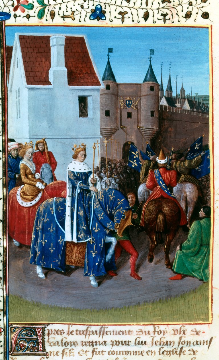 Entrada de João II em Paris, século XIV, 1455-1460. de Jean Fouquet