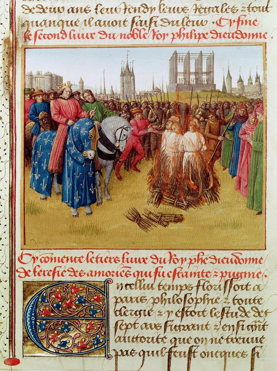 Fr. 6465 f.236 Súplica dos hereges em 1210 (veja também 161701) de Jean Fouquet