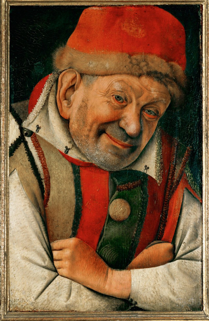 Gonella, anão da corte dos duques de Ferrara ... (óleo sobre madeira de carvalho) de Jean Fouquet