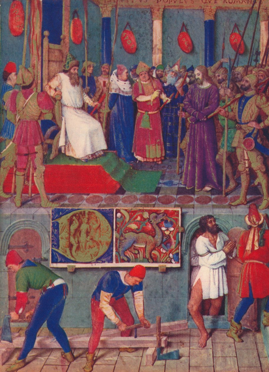 Jesus antes de Pôncio Pilatos, c1455, 1939 de Jean Fouquet