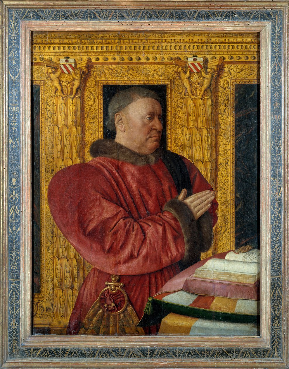 Retrato de Guillaume Jouvenel des Ursins (1401-1472) Barão de Trainel, Chanceler de França Pintura sobre madeira por Jean Fouquet (1420-1481) Sol do século XV. 0,96x0,73 m de Jean Fouquet