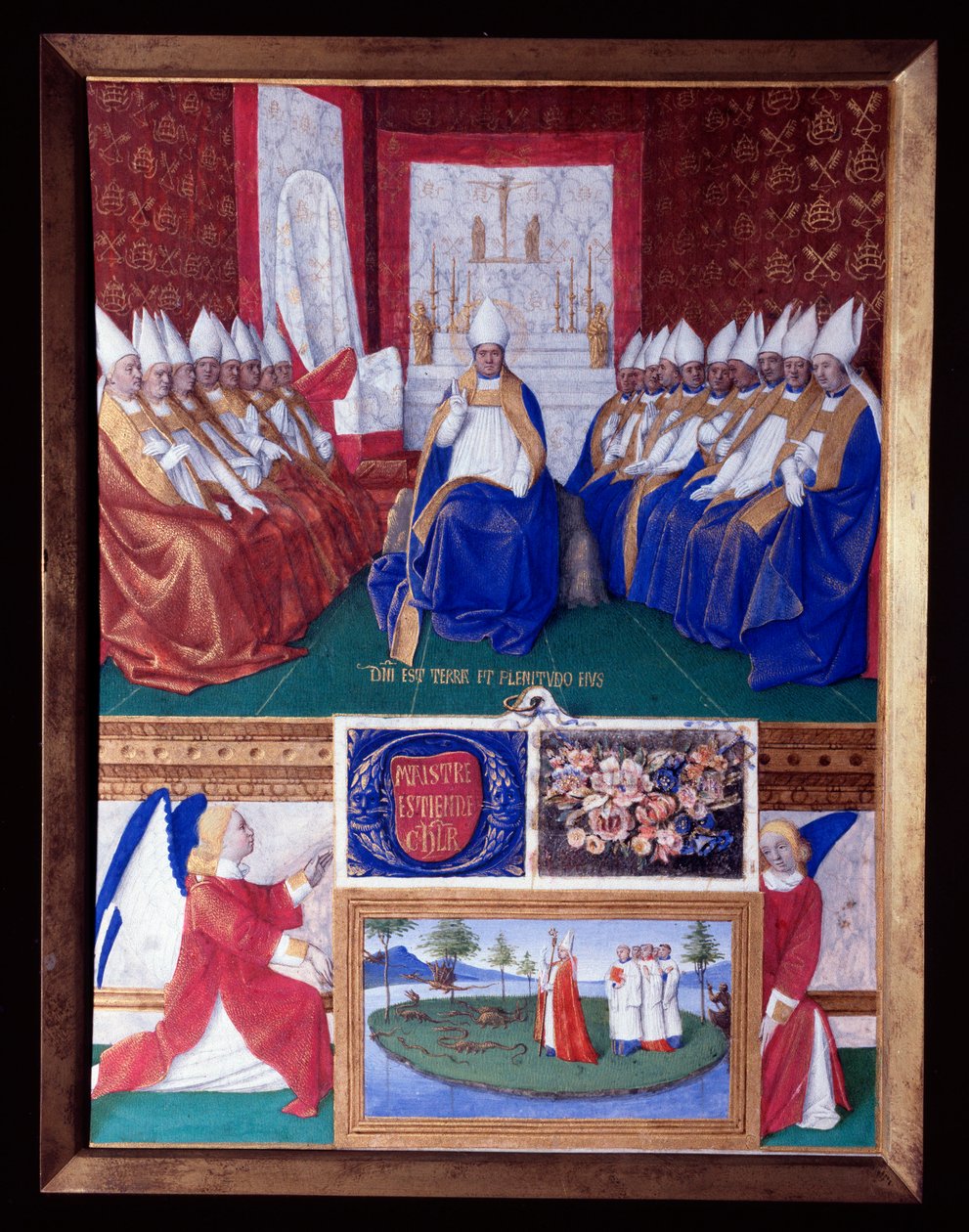 Saint Hilaire Saint Hilaire (Saint-Hilaire) (401-449) ao Concílio convocado pelo Papa Leão I por volta de 445-445 Miniatura retirada do "Livro de Horas do Cavaleiro de Etienne" de Jean Fouquet (1420-1477/1481) de Jean Fouquet