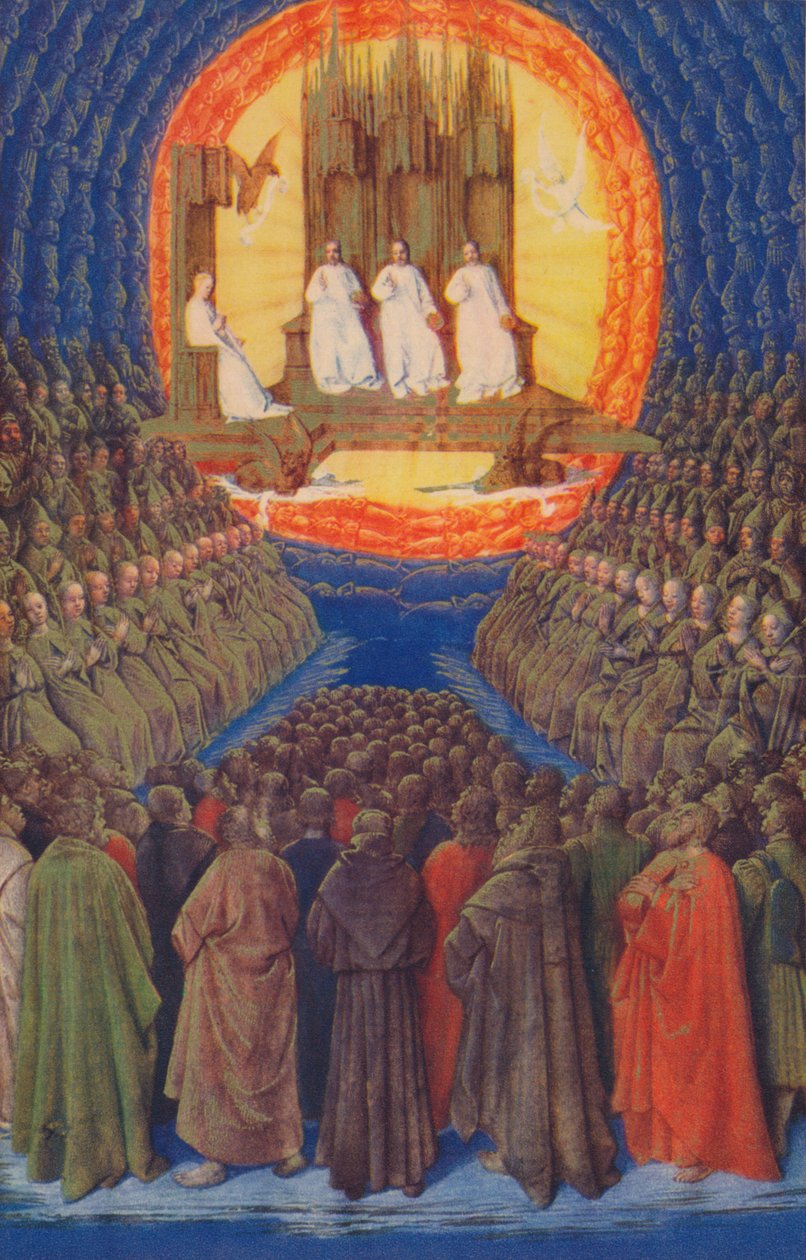 A Trindade em sua glória, c1455, 1939 de Jean Fouquet