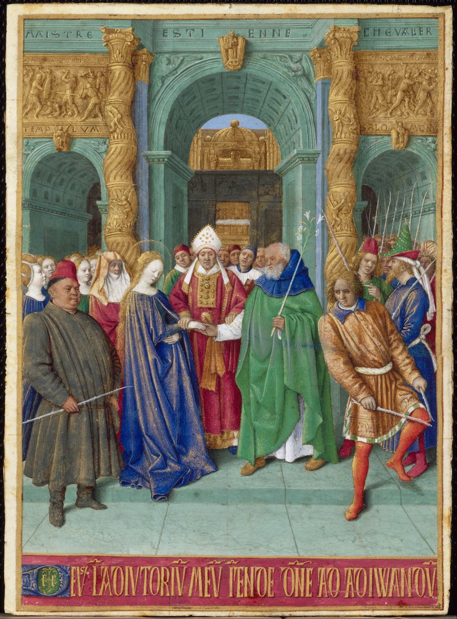 miniatura das Horas de Étienne Chevalier de Jean Fouquet