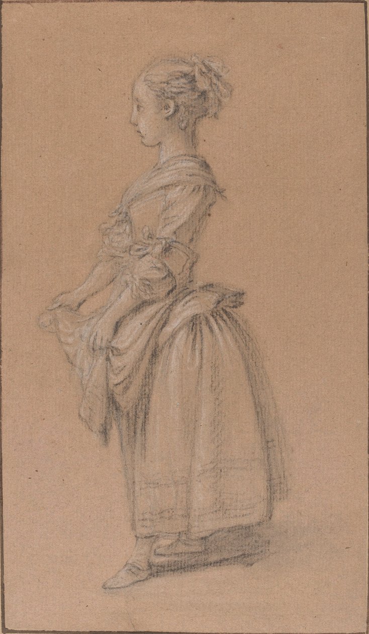 Uma garota em vestido de camponesa de Jean Francois Clermont