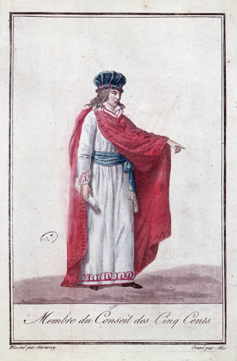 Membro do Conselho dos Quinhentos durante o período do Directoire, 1795-99 de Jean Francois Garneray