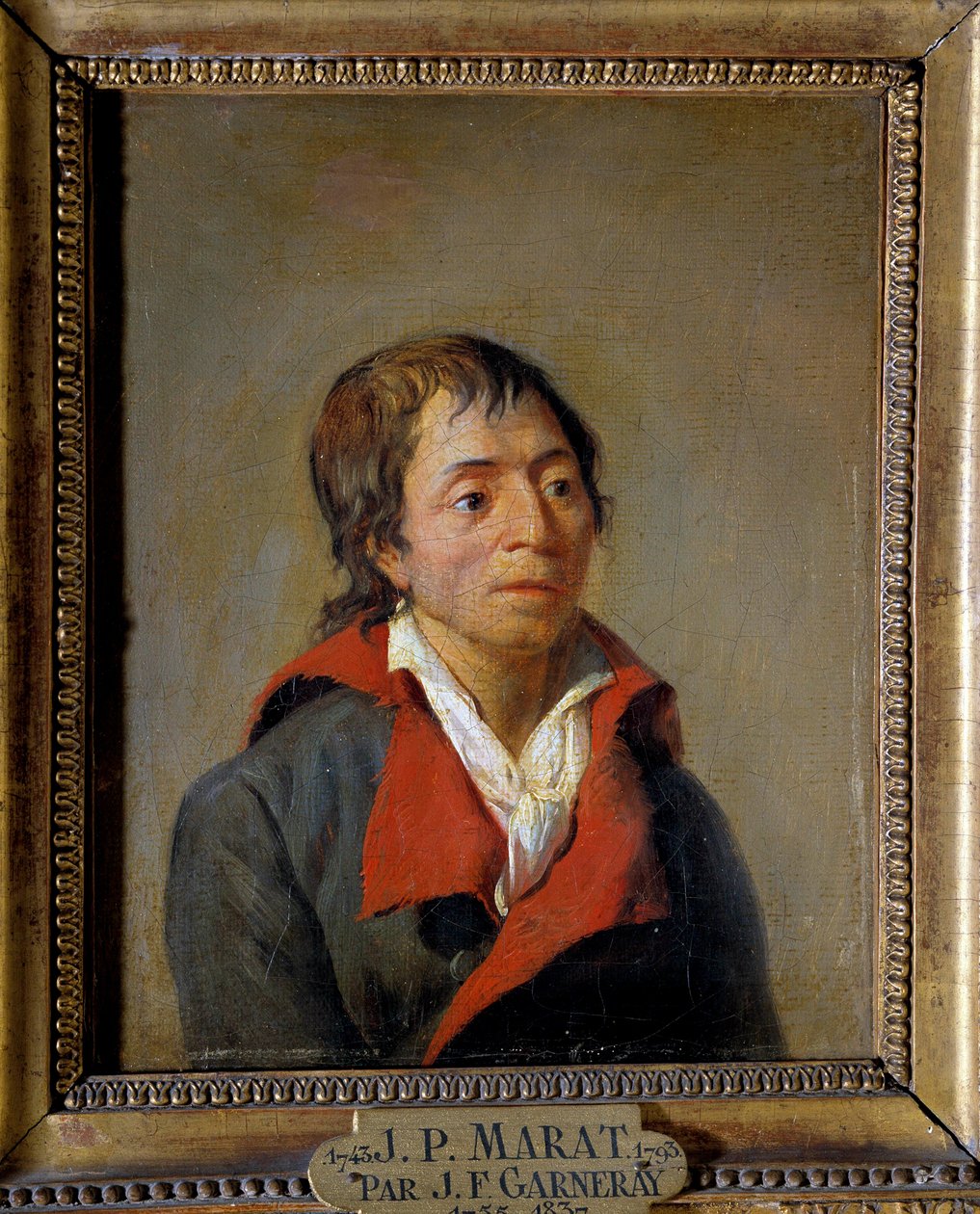 Retrato de Jean-Paul Marat (1743-1793), médico, fundador do "L