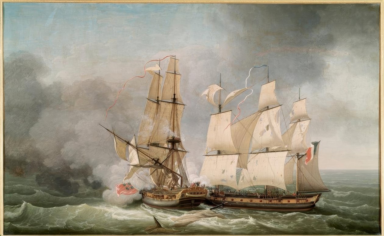 Luta entre a corveta francesa La Bayonnaise (..) de Jean Francois Hue