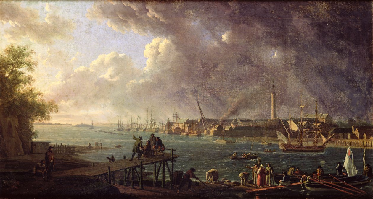 Vista do porto de Lorient de Jean Francois Hue
