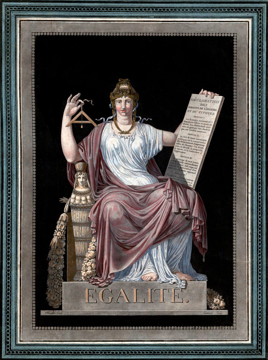 Igualdade - gravura de Jean Francois (Jean-Francois) Janinet (1752-1814) - Allegorie de l