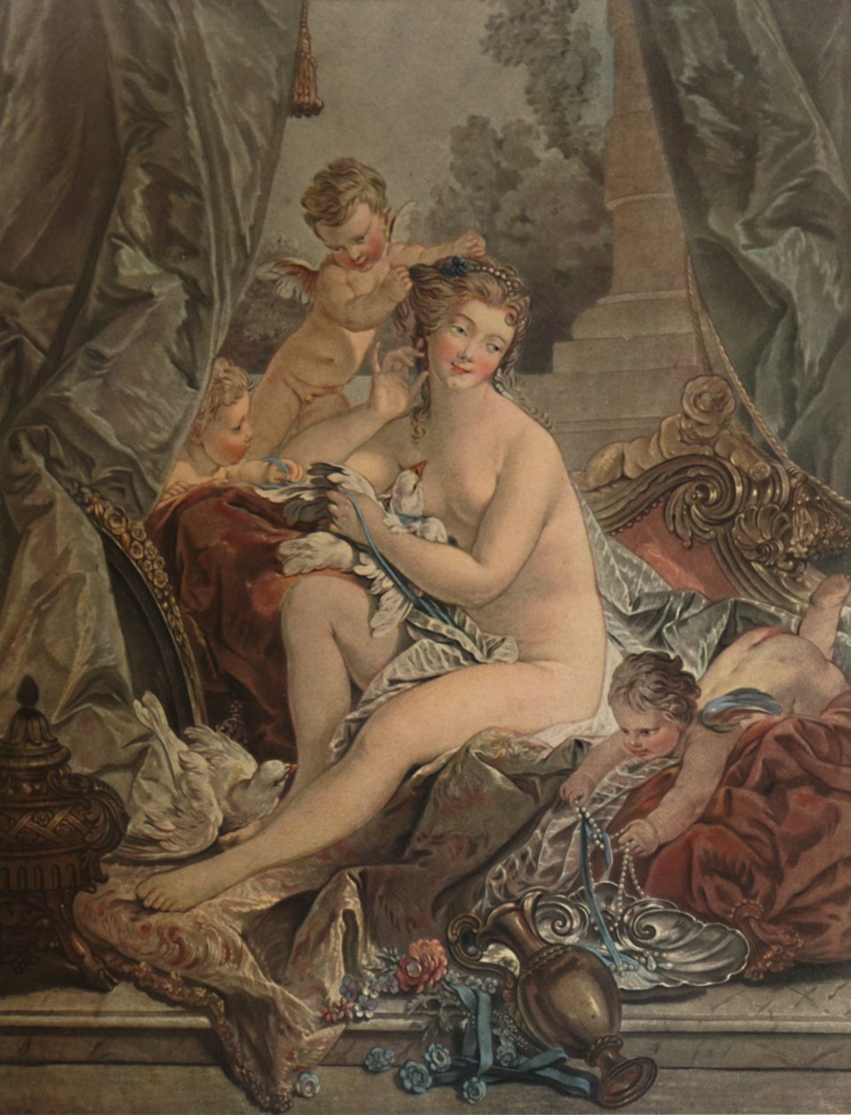 O banheiro de Vênus, banho de Vênus, 1783, 1913 de Jean Francois Janinet
