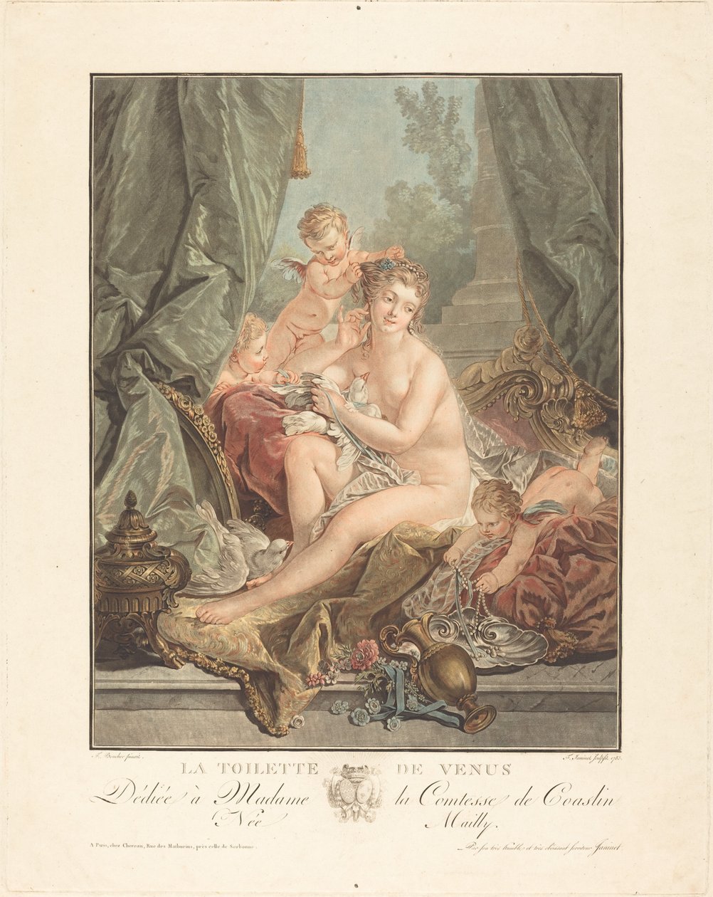 O banheiro de Vênus, 1783. de Jean Francois Janinet
