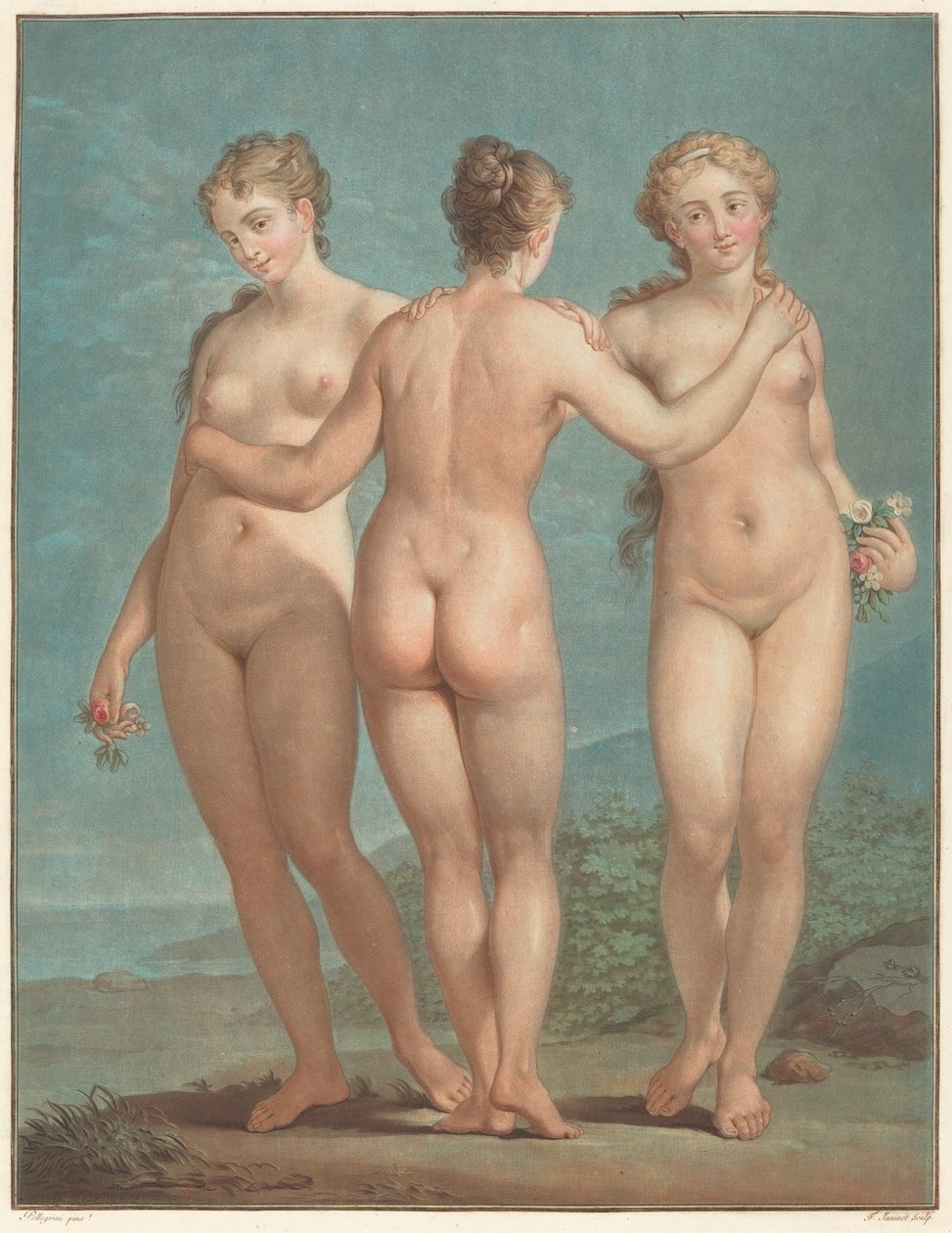 As três Graças. de Jean Francois Janinet