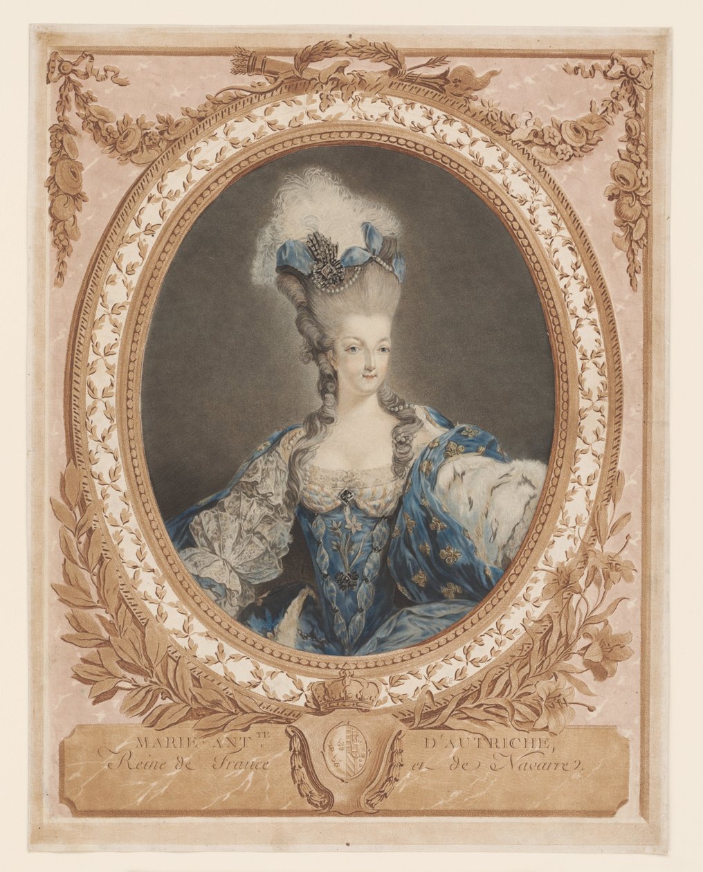 Maria Antonieta: A Rainha da Moda: Retrato de Maria Antonieta Retrato de Maria Antonieta Maria Antonieta da Áustria, Rainha da França e Navarra (título no objeto) de Jean Francois Janinet