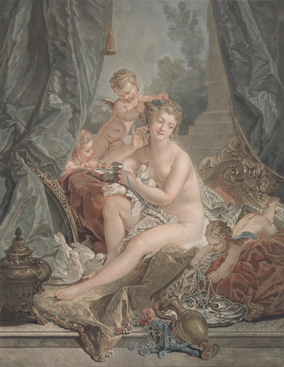 A casa de banho de Vénus, 1783. de Jean Francois Janinet