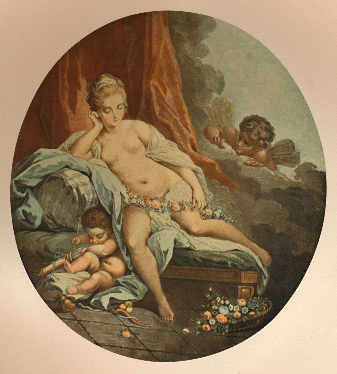 Vênus em Reflexão, Vênus no Pensamento, c1785, 1913 de Jean Francois Janinet