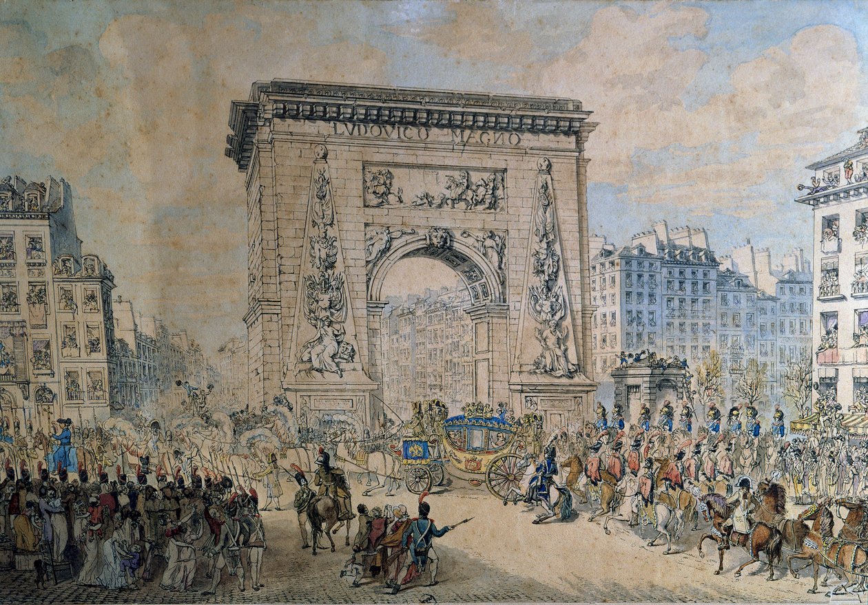 Entrada de Pio VII (Luigi Barnaba Chiaramonti Papa sob o nome de Pio VII ou Pio VII de Jean Francois Leleu