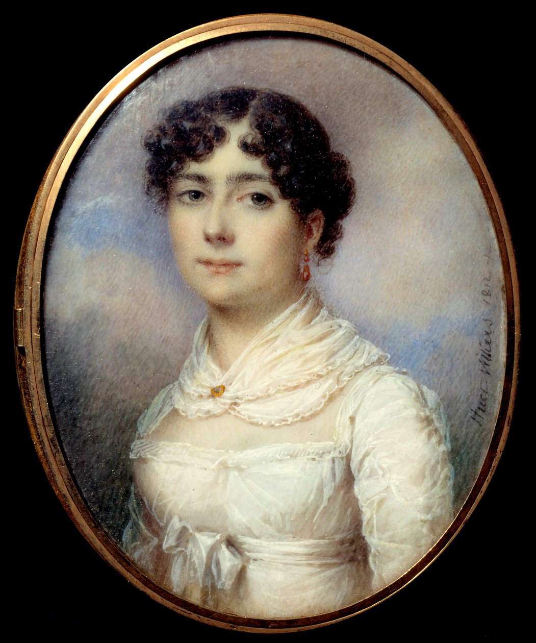 Retrato da aventura inglesa Sophie Dawes, Baronesa de Feucheres de Jean Francois Marie Huet Villiers