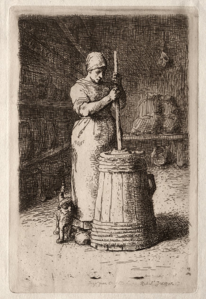 Uma Mulher Agitando de Jean Francois Millet