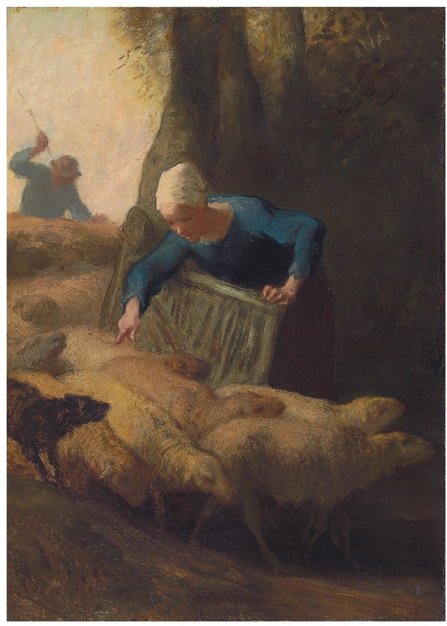 Contando o rebanho, 1847-49 de Jean Francois Millet