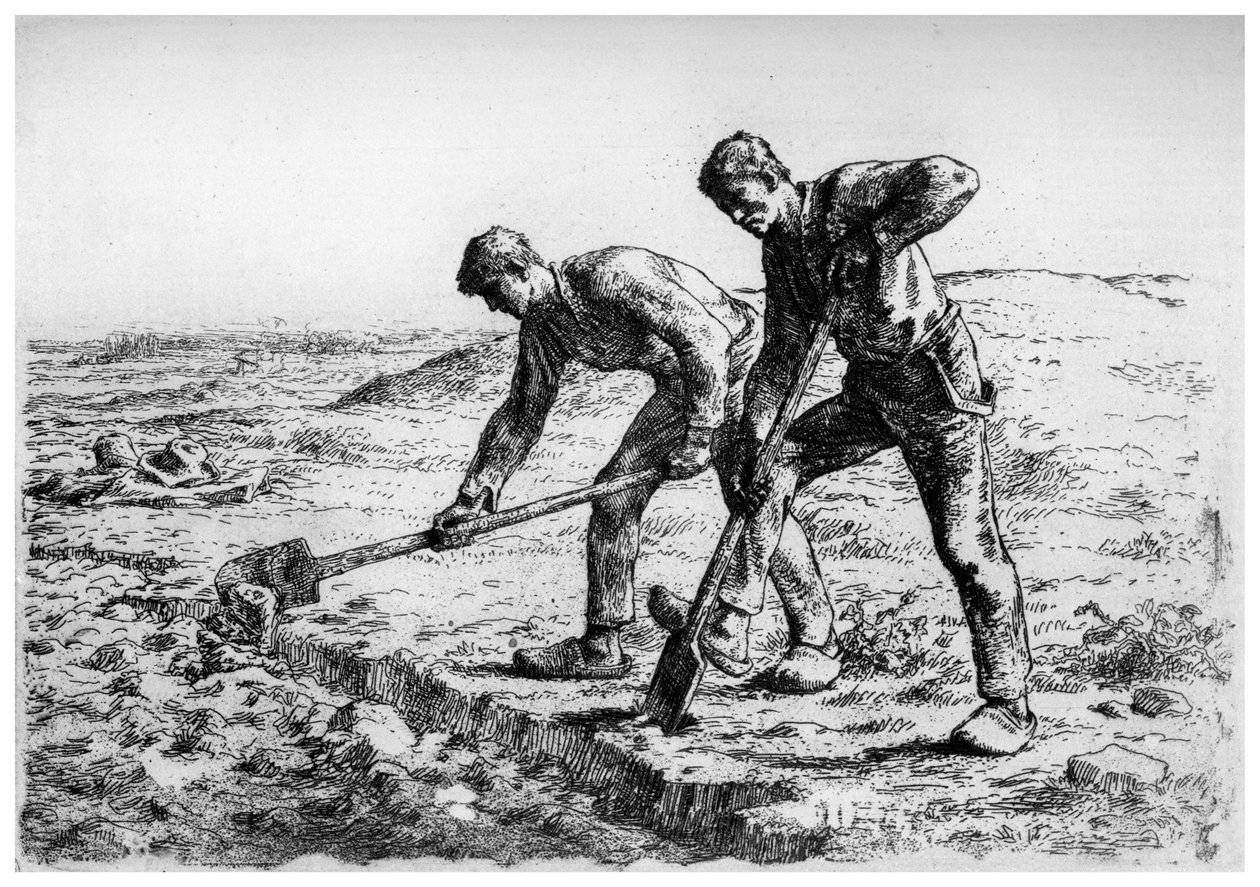 Escavadoras, c1835-1875 1924 de Jean Francois Millet