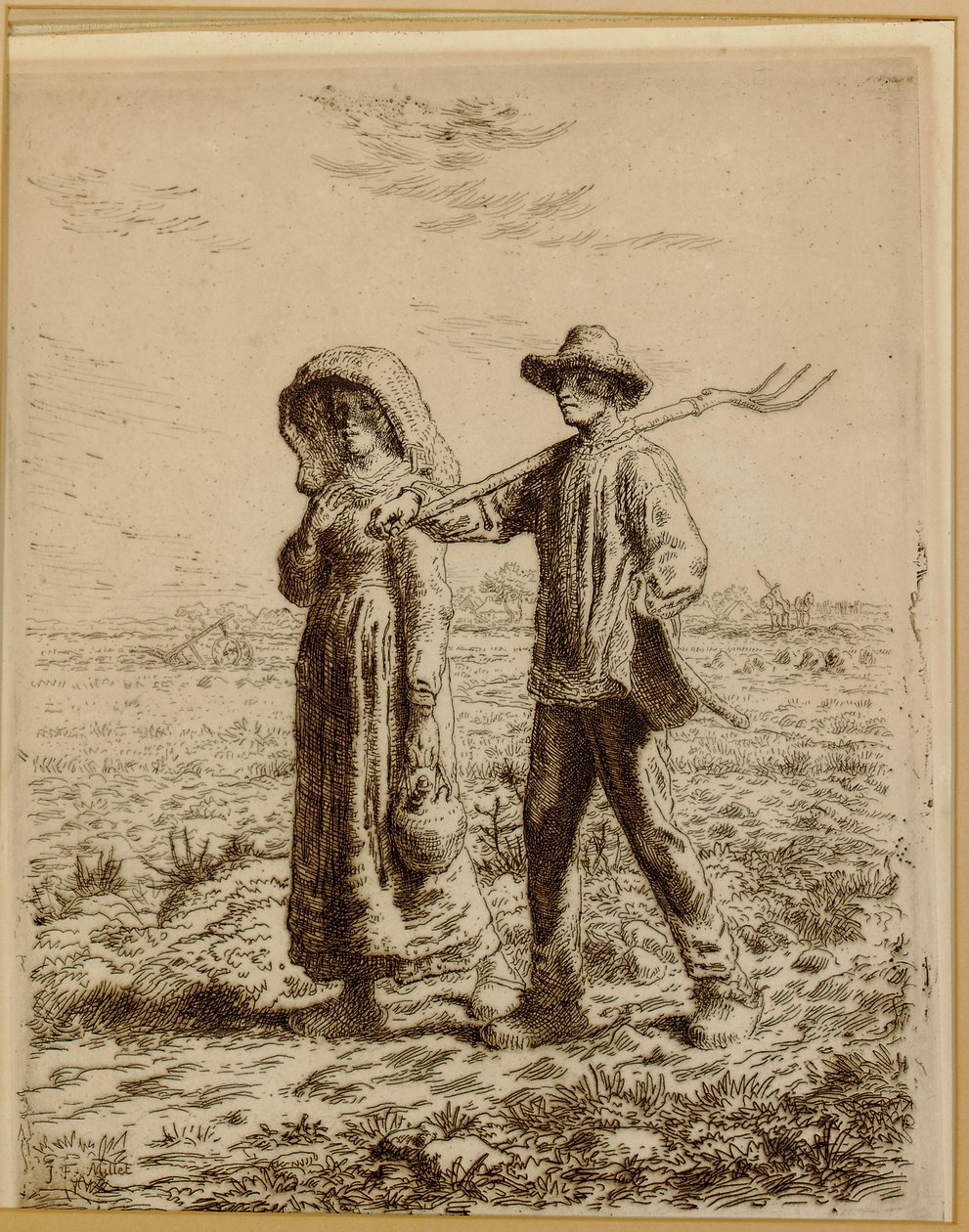 Indo para o Trabalho, 1863 de Jean Francois Millet