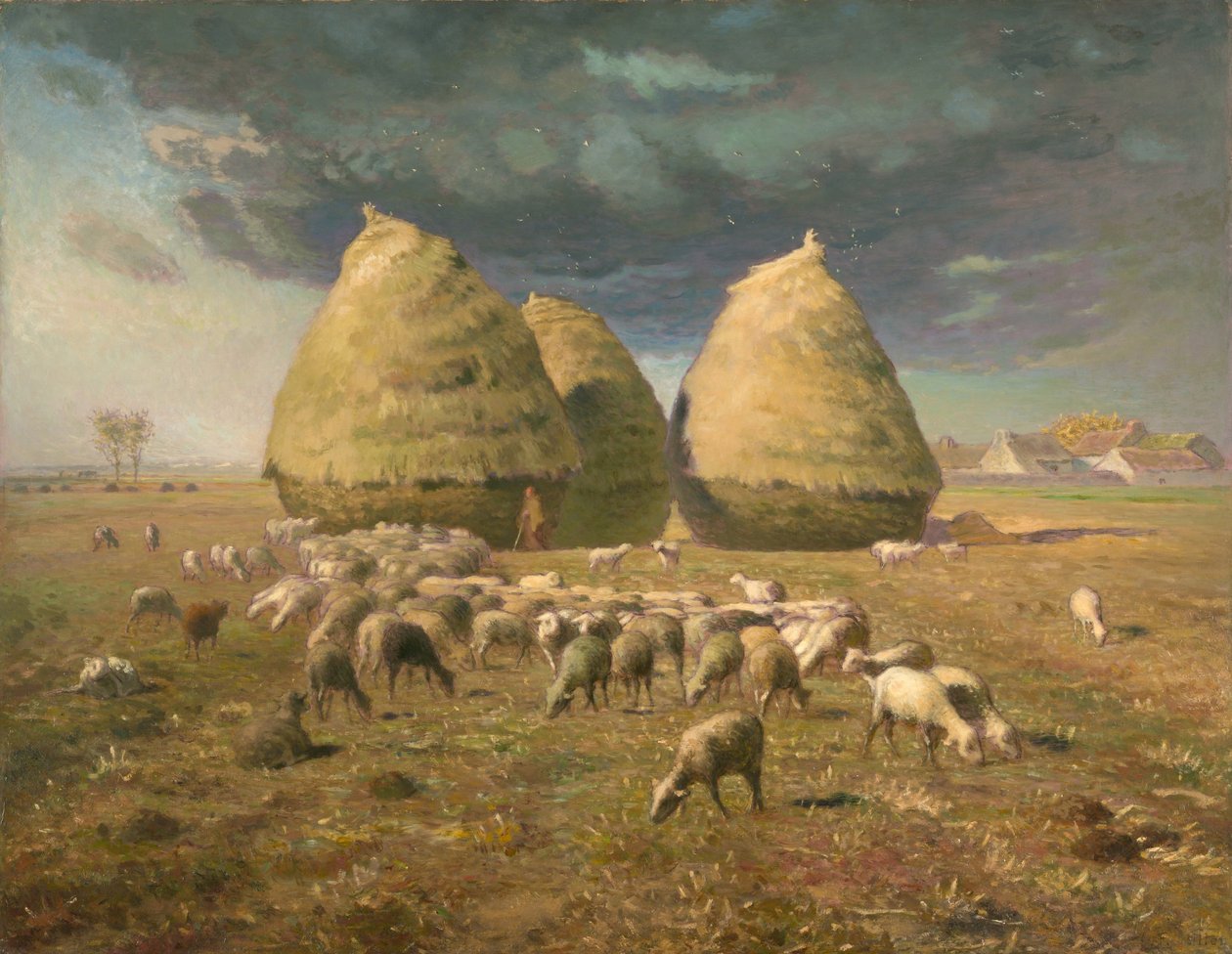 Montes de feno: Outono, c.1874 de Jean Francois Millet