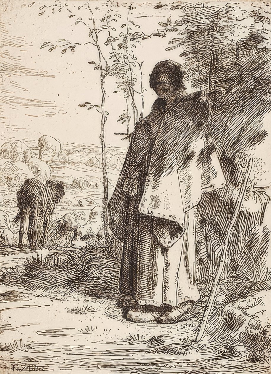 La Grande Bergère (Die Schäferin). 1862 de Jean Francois Millet