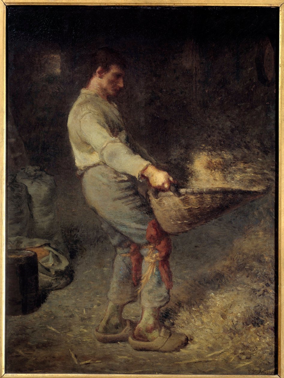 Le vanneur Painting de Jean Francois Millet (1814-1875) 1868 Sun. 0,79x0,58 m Paris, musee d