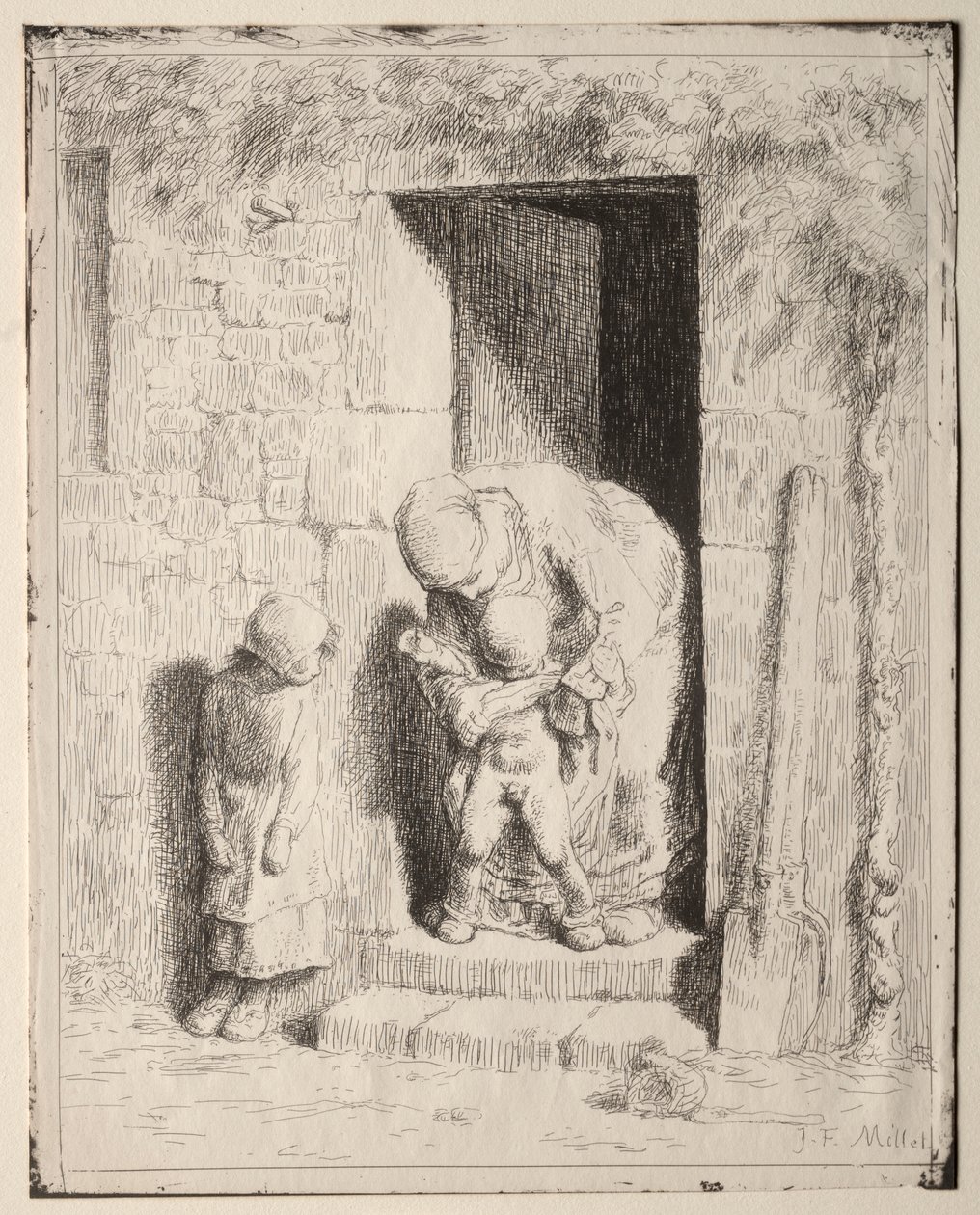 Precaução Materna de Jean Francois Millet