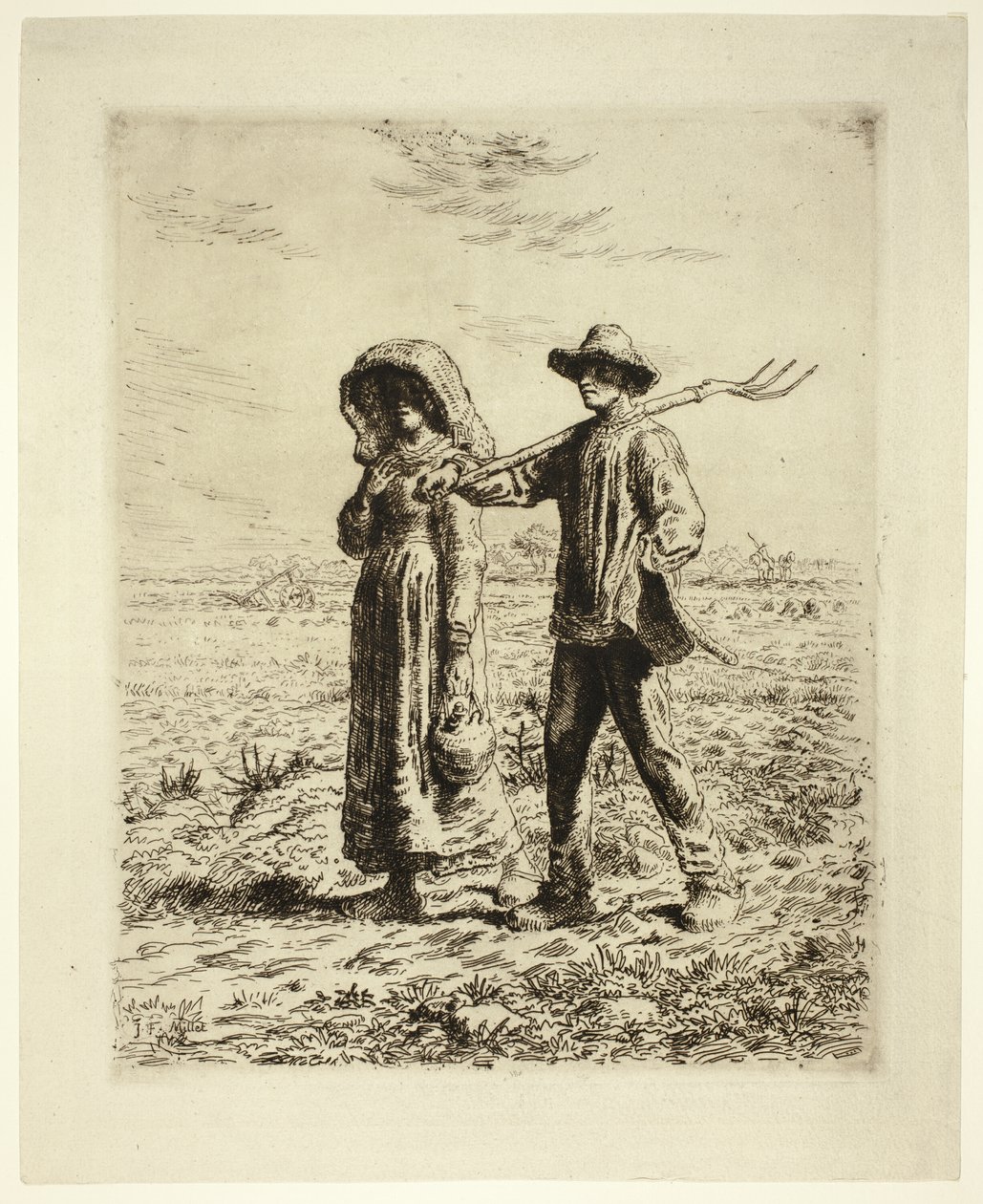 Camponeses indo trabalhar de Jean Francois Millet