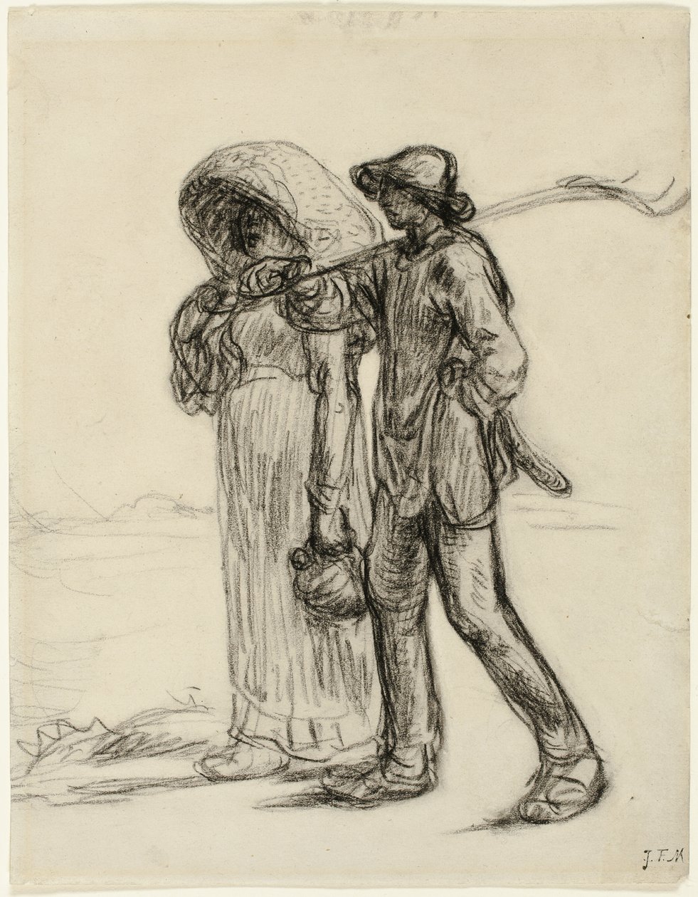 Camponeses indo trabalhar de Jean Francois Millet
