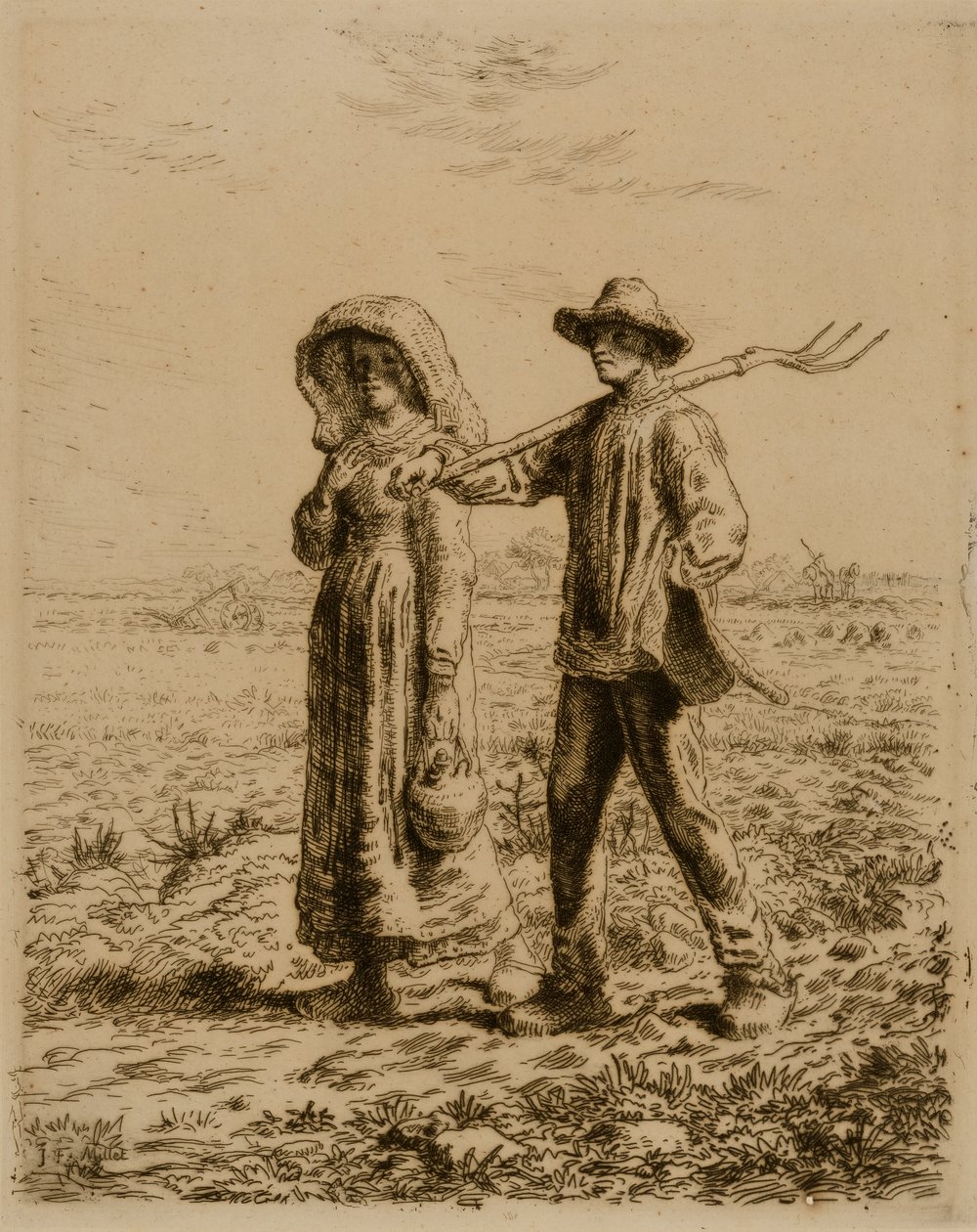 Camponeses a trabalhar de Jean Francois Millet
