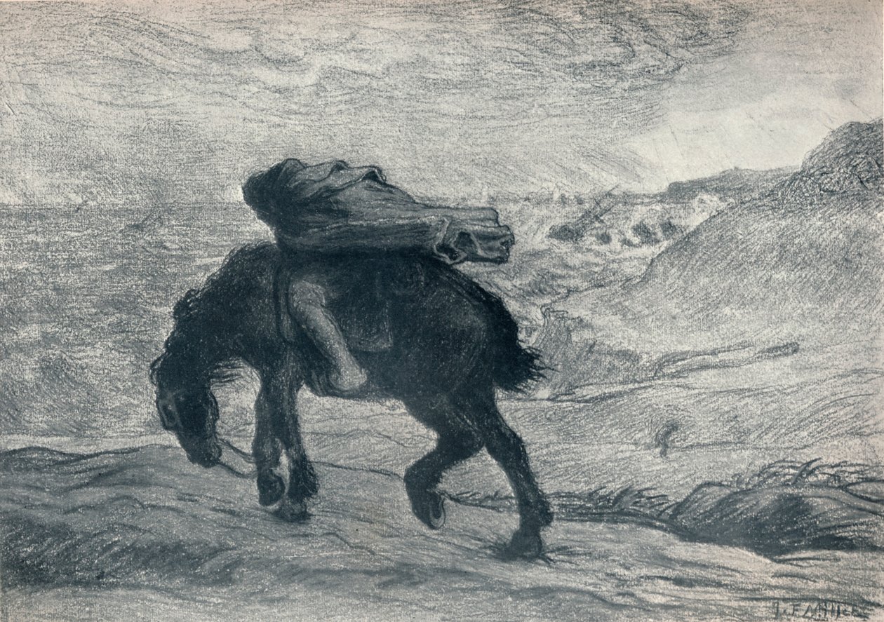 Sol e vento com o século 19 de Jean Francois Millet