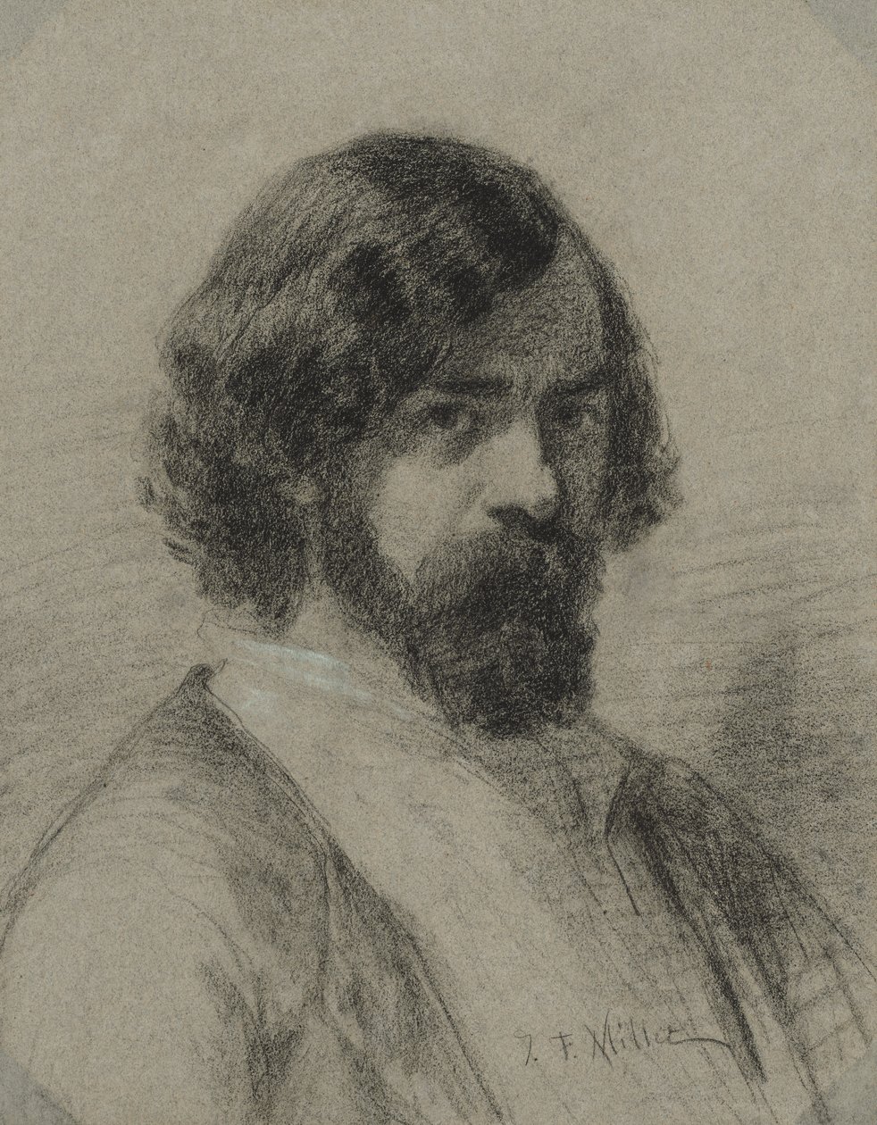 Retrato de Narcisse Virgile Díaz de la Peña, 1848. de Jean Francois Millet