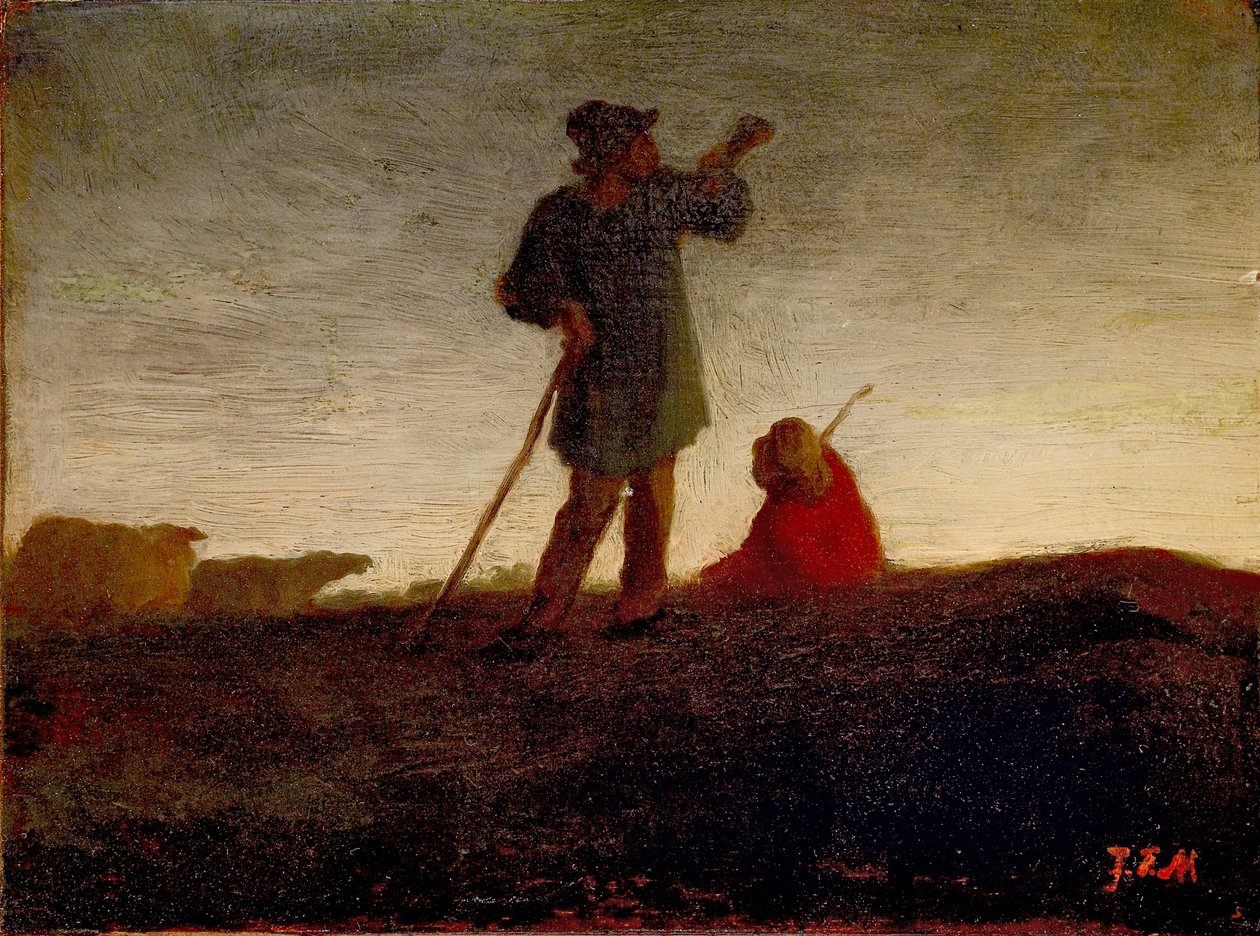 Recordando o Rebanho, 1866-1872 de Jean Francois Millet