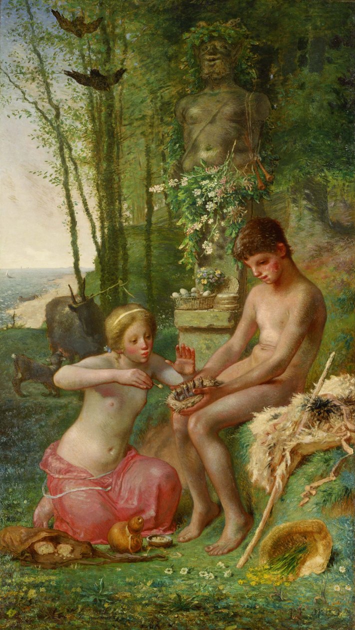 Primavera Daphnis e Chloë, 1865 de Jean Francois Millet