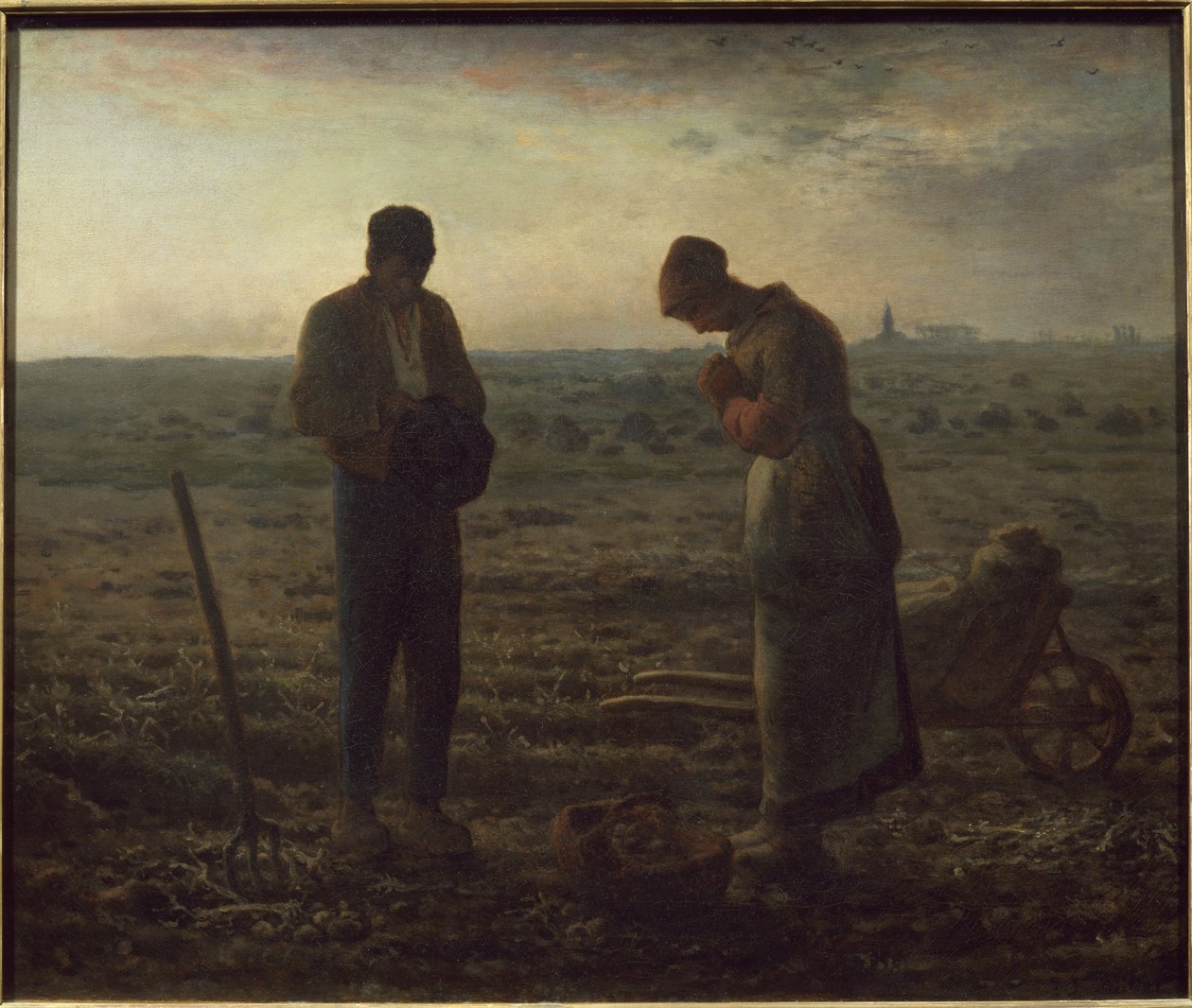 O Angelus - óleo sobre tela de Jean Francois Millet