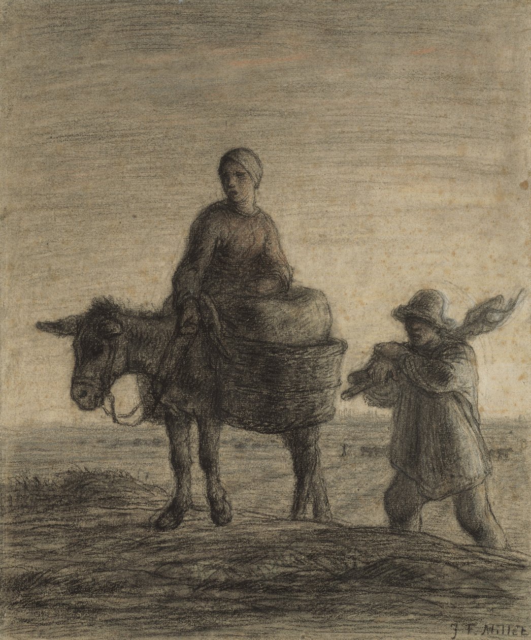 A partida para o trabalho, 1857 de Jean Francois Millet