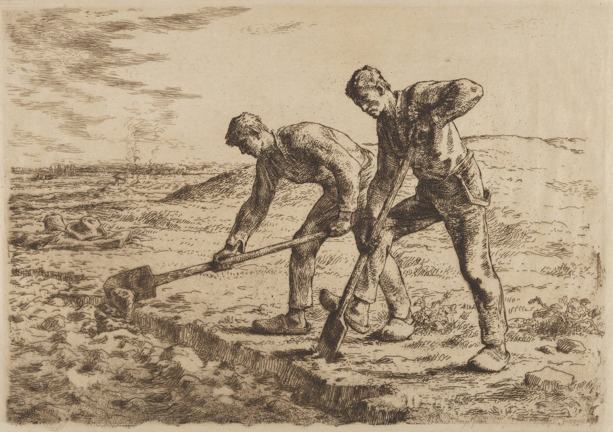 Os escavadores, 1814-75 de Jean Francois Millet